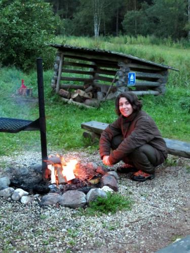 Repas au feu de bois